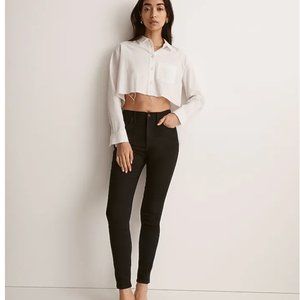 Madewell black 10 inch high rise skinny jeans (size 30)